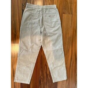 OLD NAVY Corduroy Pants Tan Khaki Flat Front 28" Inseam Size VINTAGE 90s
